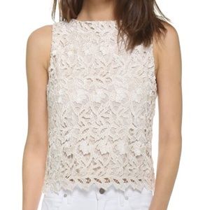 Alice + Olivia Amal Guipure Lace Top.  Size M